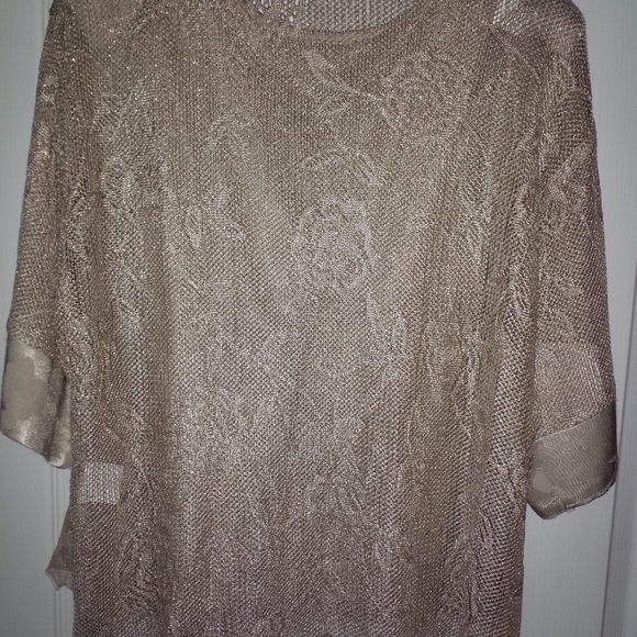 SPENCER ALEXIS 2PC CREAM BEIGE & GOLD METALIC - Picture 5 of 7